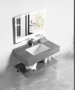 Bàn Đá Lavabo 2 Tầng Xám BLVB-X1
