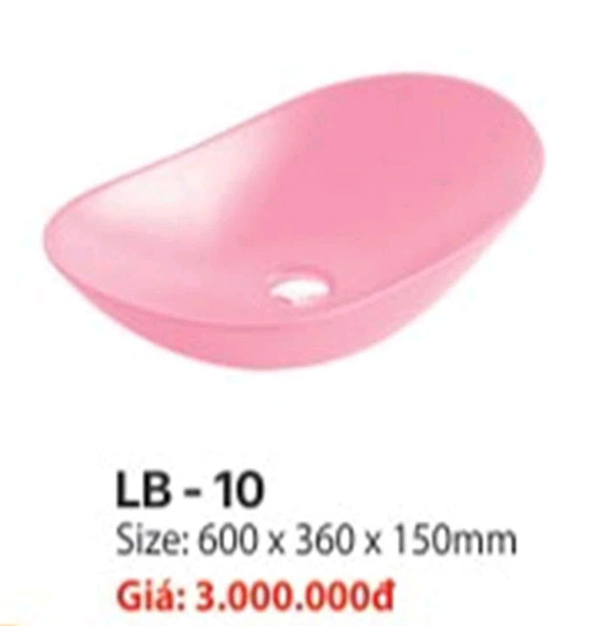 LAVABO ĐỂ BÀN THUYỀN HỒNG LVB-10