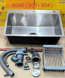 CHẬU CHÉN 1 HỘC INOX 304 ĐEN CC-H2