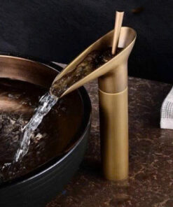 VÒI LAVABO NÓNG LẠNH ĐỒNG THAU GỈA CỔ VLB-29