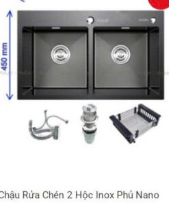 CHẬU CHÉN NANO ĐEN 2 HỘC C-N1